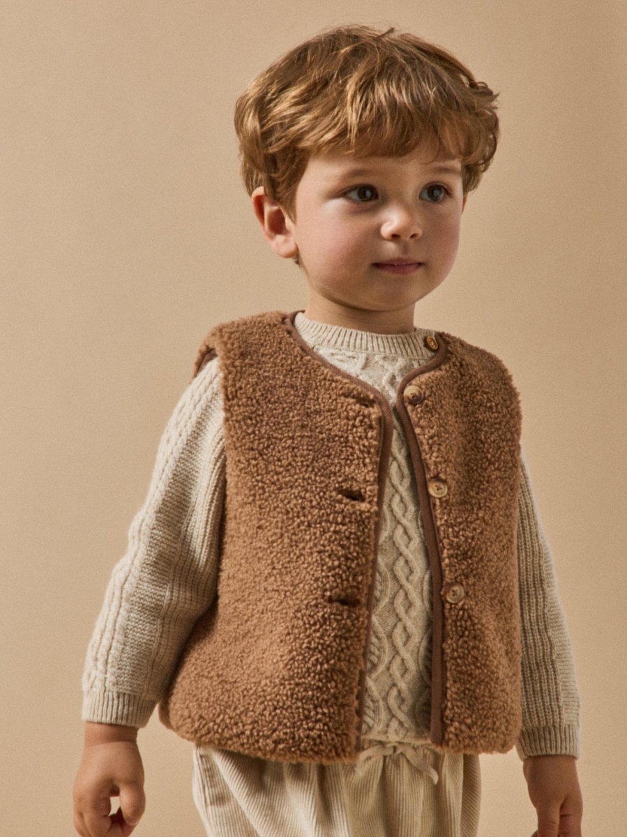 Veste sans manches en sherpa Bébé