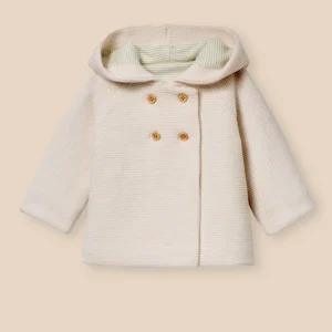 Gilet doublé bébé en coton et laine