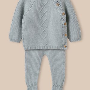 Ensemble naissance - Coton biologique et laine