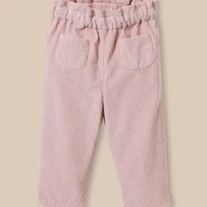 Pantalon paperbag Bébé en velours