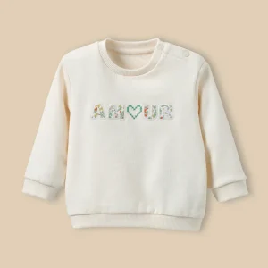 Sweat lettres en tissu Liberty Bébé - Coton biologique