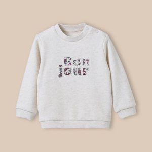 Sweat lettres en tissu Liberty Bébé - Coton biologique