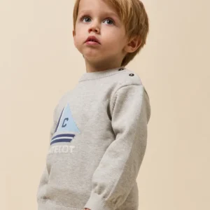 Pull Bébé en coton biologie et laine