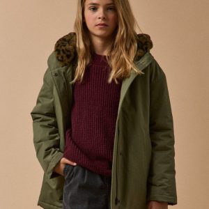 Parka courte doublée léopard - Collection Junior