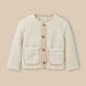 Veste en sherpa Fille