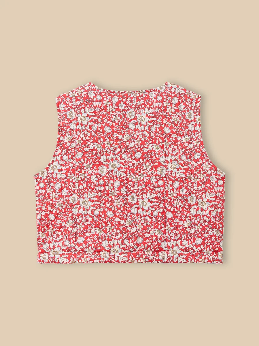 Veste sans manches matelassée Fille tissu Liberty – Image 9