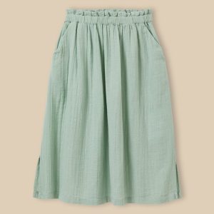 Jupe longue Fille en gaze de coton biologique