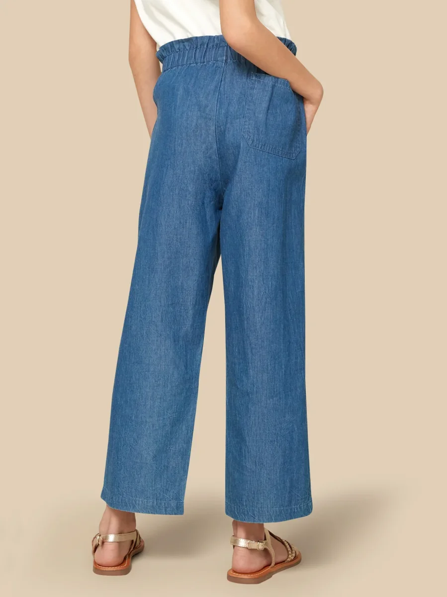 Pantalon large Fille en denim light – Image 3