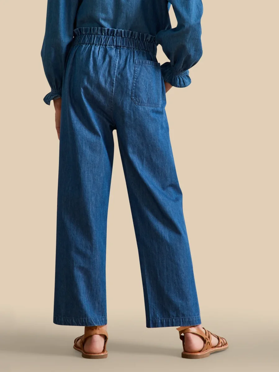 Pantalon large Fille en denim light – Image 3