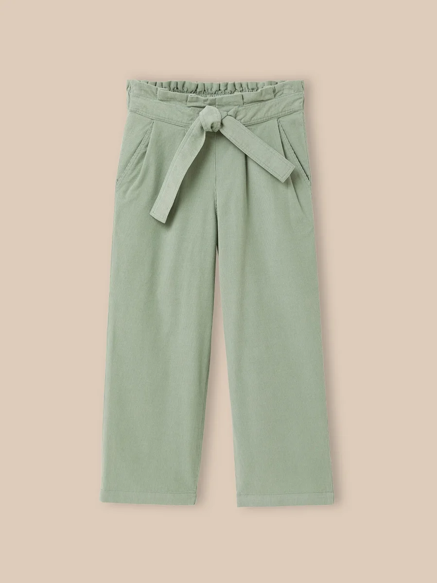 Pantalon large Fille en velours