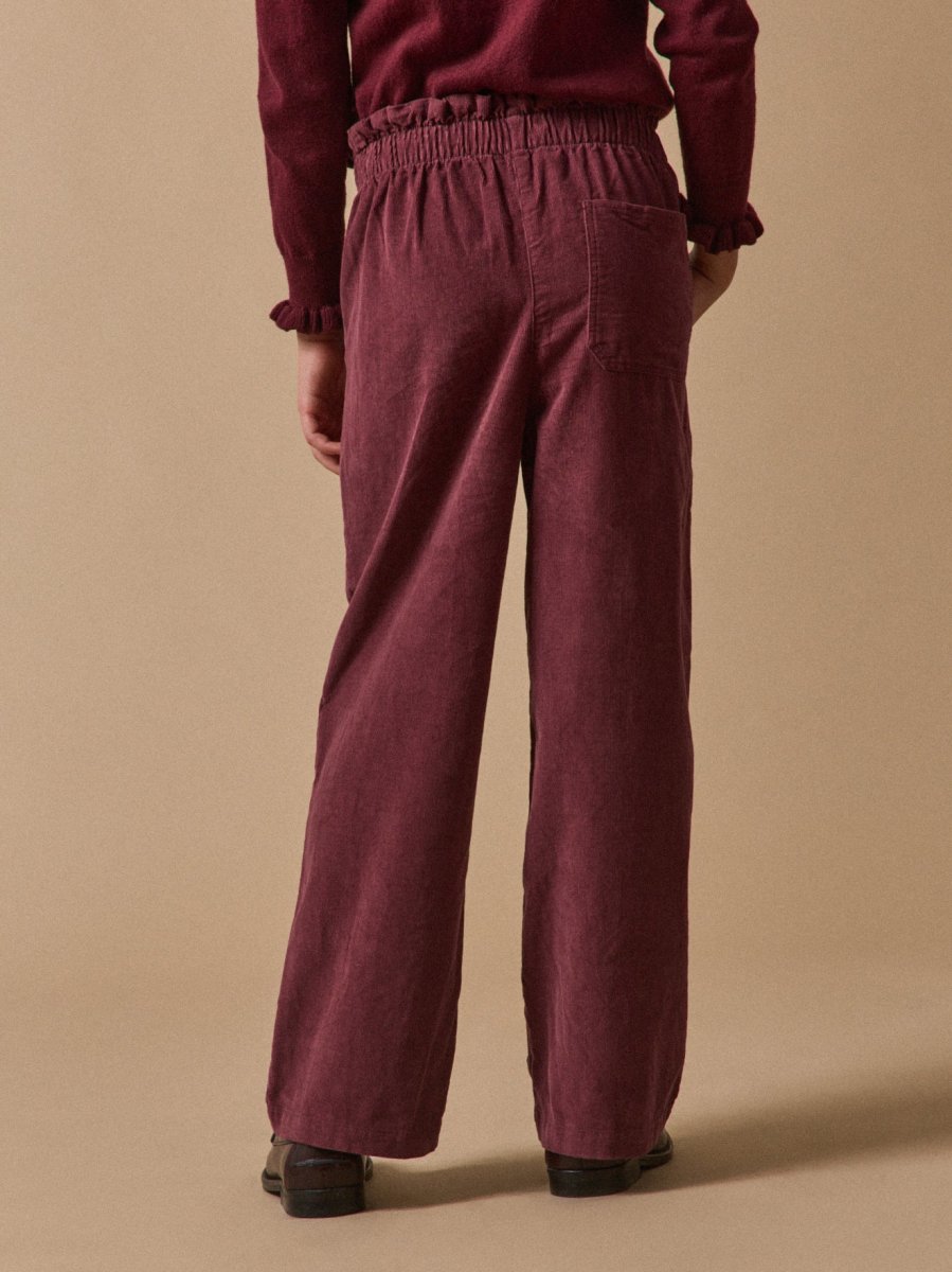 Pantalon large Fille en velours