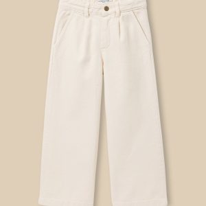 Pantalon large Fille en denim couleur - Collection Junior