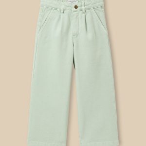 Pantalon large Fille en denim couleur - Collection Junior