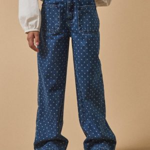 Jean droit fantaisie Fille