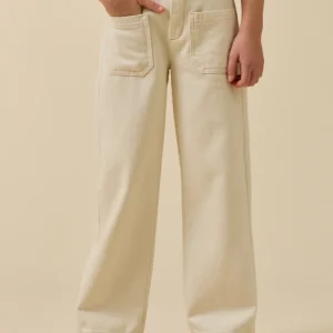 Pantalon droit Fille en denim