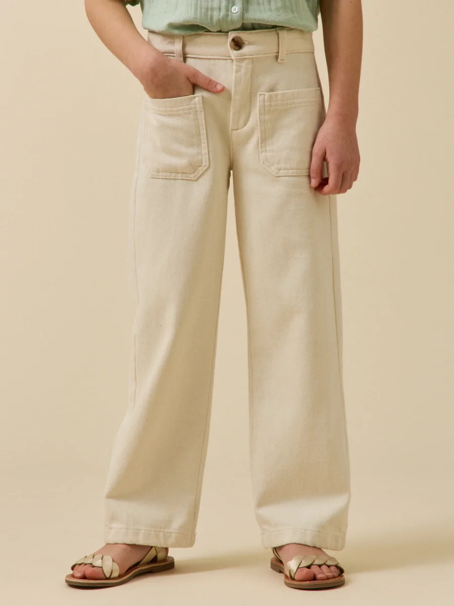 Pantalon droit Fille en denim