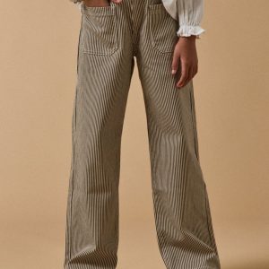 Pantalon droit rayé Fille