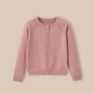Cardigan Fille en coton et laine