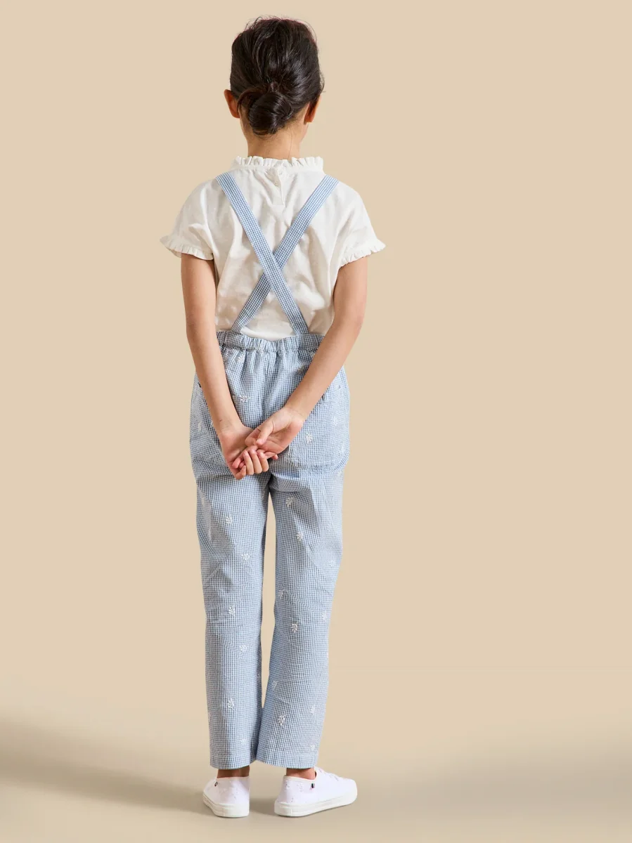 Salopette Fille - vichy brodé – Image 3