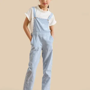 Salopette Fille - vichy brodé