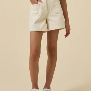 Short Fille denim couleur