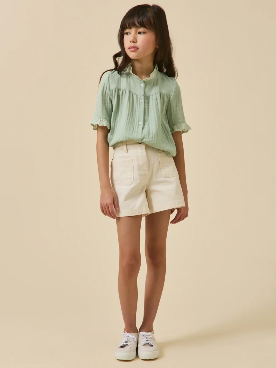 Short Fille denim couleur – Image 6