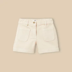 Short Fille denim couleur