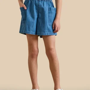 Short Fille en denim light