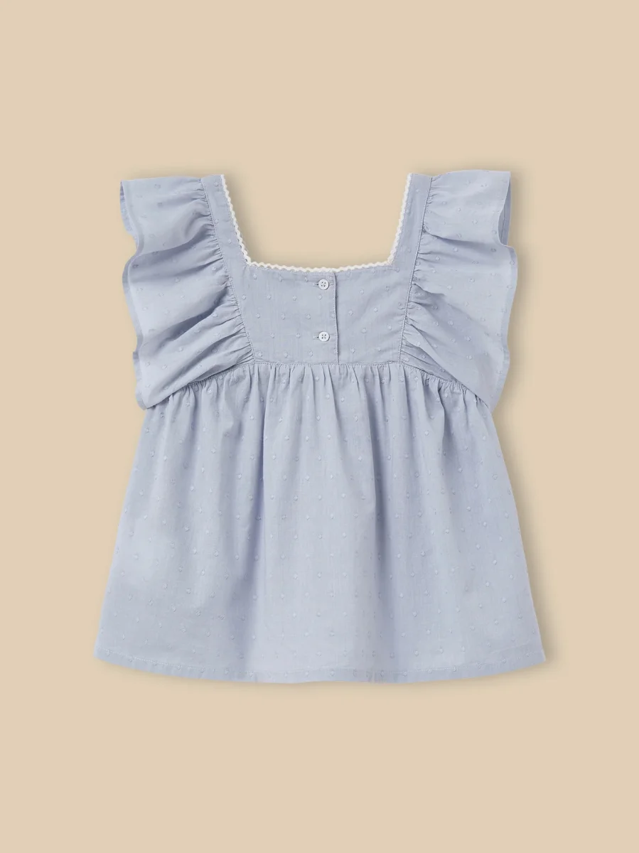 Blouse Fille en plumetis brodé – Image 3