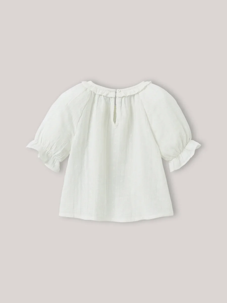 Blouse Fille broderie anglaise en gaze de coton – Image 8