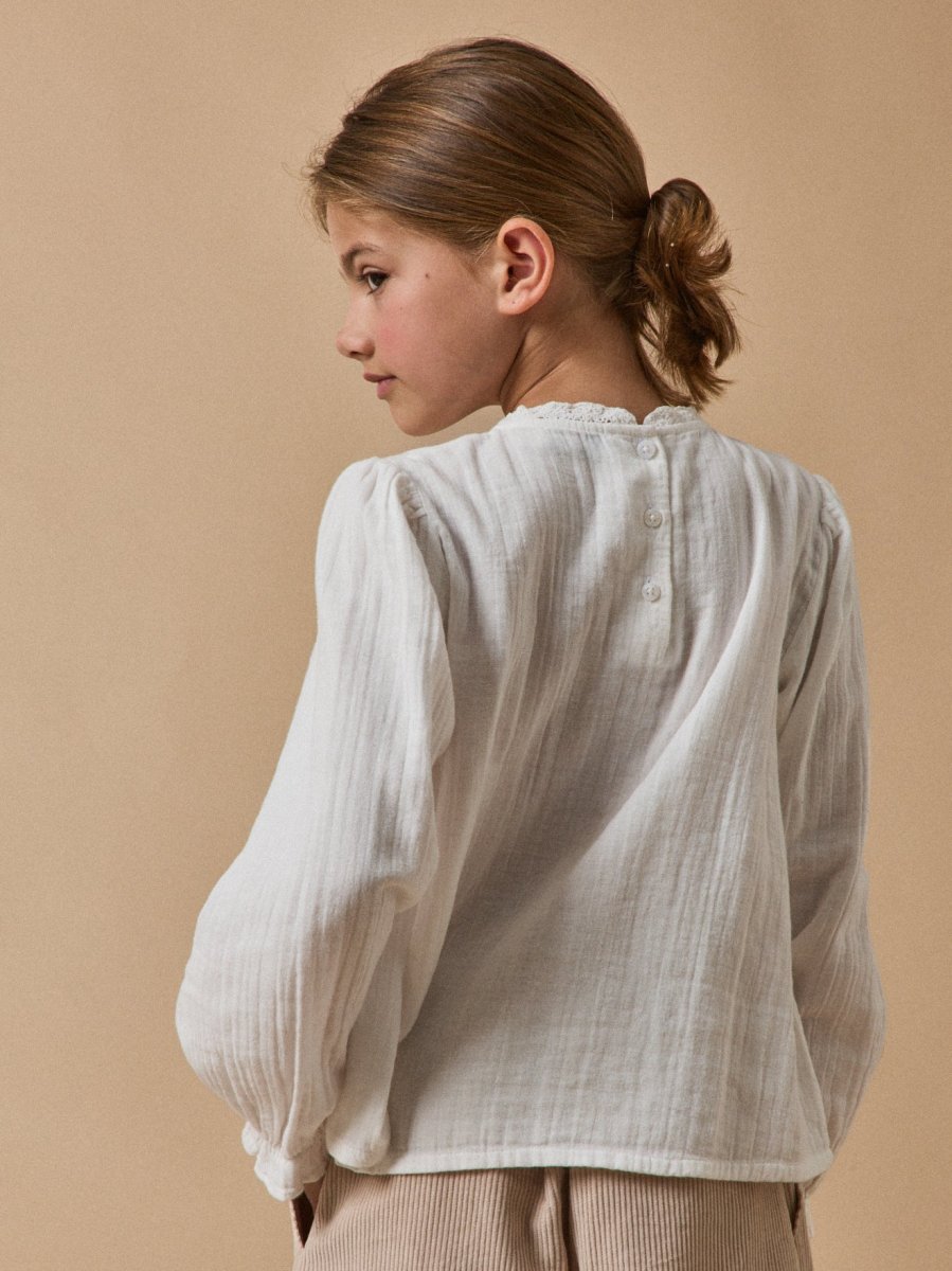 Chemise trousseau Fille gaze de coton – Image 3