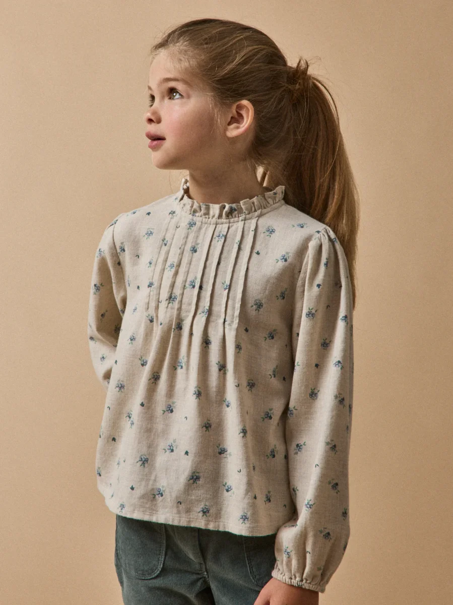 Blouse en flanelle de coton Fille