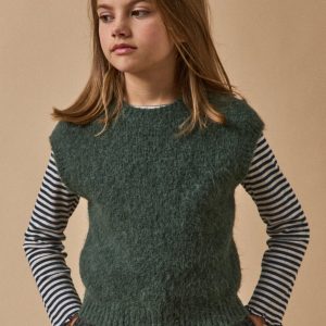 Pull sans manches Fille laine et alpaga