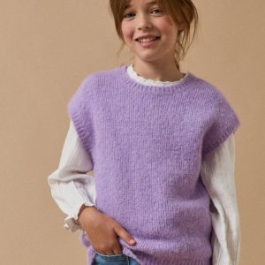 Pull sans manches Fille laine et alpaga