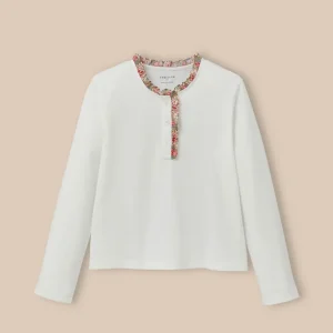 T-shirt tunisien tissu Liberty fille - Coton biologique