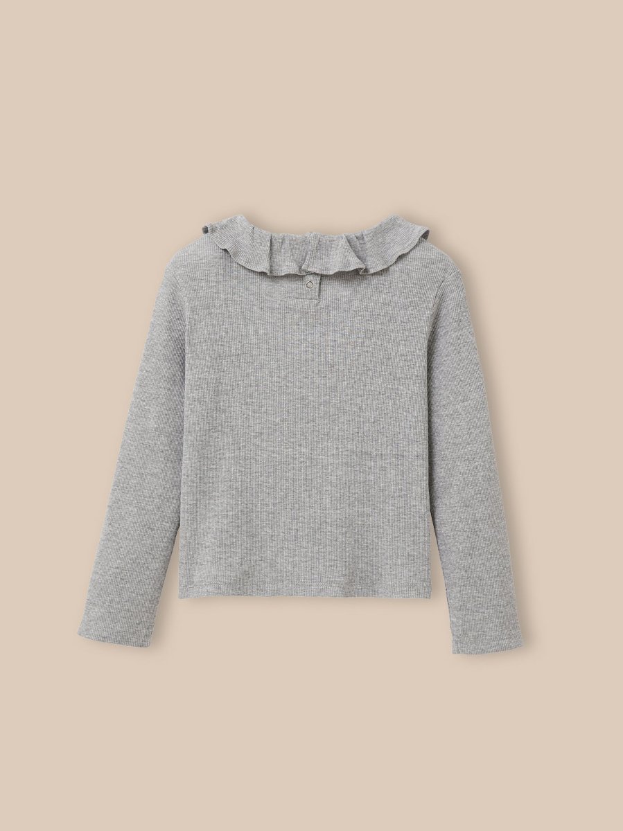 Tee-shirt col volant Fille - Coton biologique – Image 3