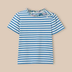 T-shirt marinière Fille tissu Liberty - Coton biologique