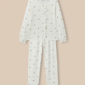 Pyjama en maille pointelle Fille