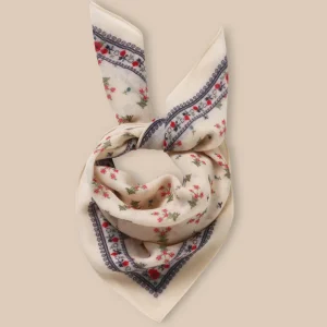 Foulard bourgeons en étamine de laine Fille
