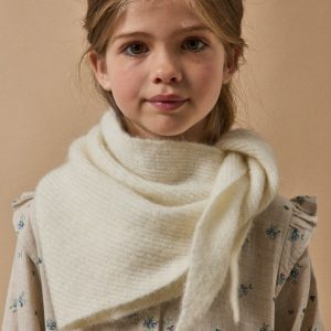 Echarpe triangle en laine et mohair Fille