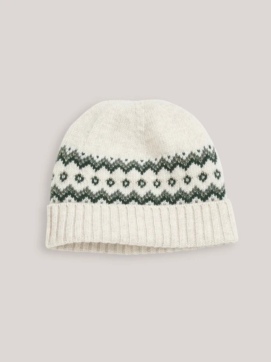 Bonnet jacquard en laine Fille – Image 2