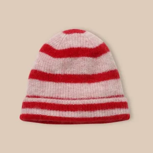 Bonnet rayé laine et mohair fille