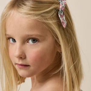Lot de 2 pinces Fille noeud en tissu Liberty