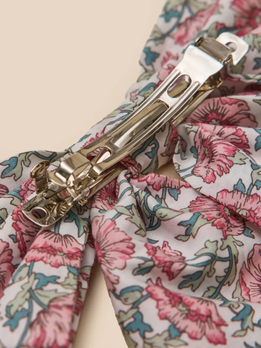 Barrette Fille grand noeud en tissu Liberty – Image 5