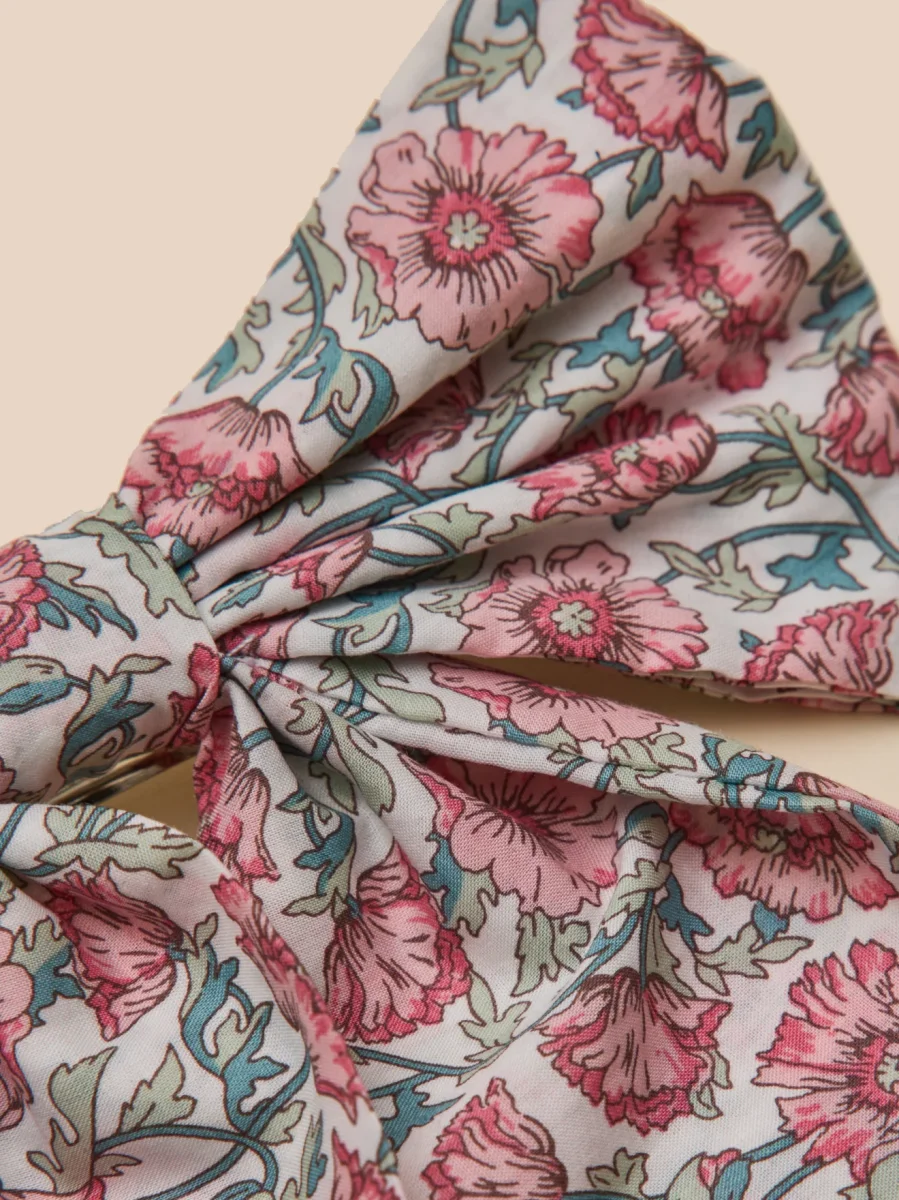 Barrette Fille grand noeud en tissu Liberty – Image 4