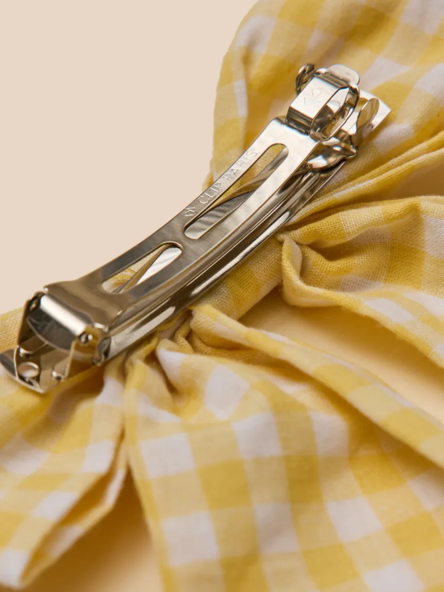 Barrette Fille grand noeud vichy – Image 5