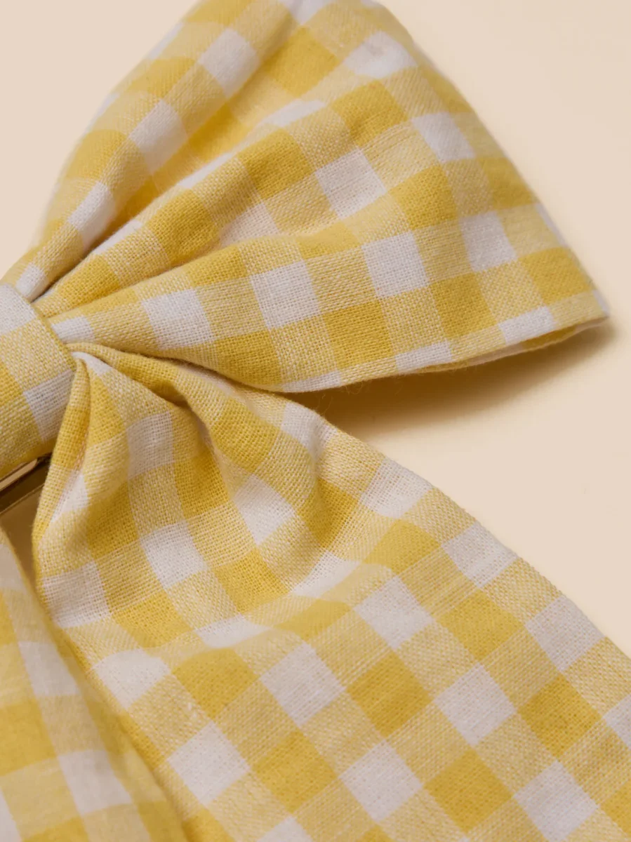 Barrette Fille grand noeud vichy – Image 4