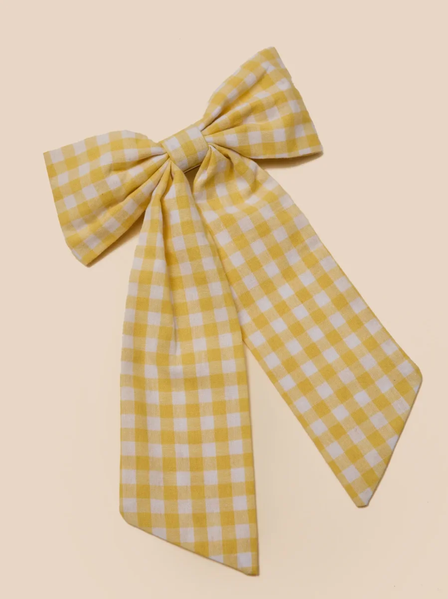 Barrette Fille grand noeud vichy – Image 3