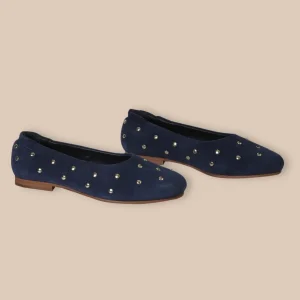 Ballerines en cuir clouté Fille