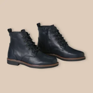 Bottines en cuir à lacets Fille